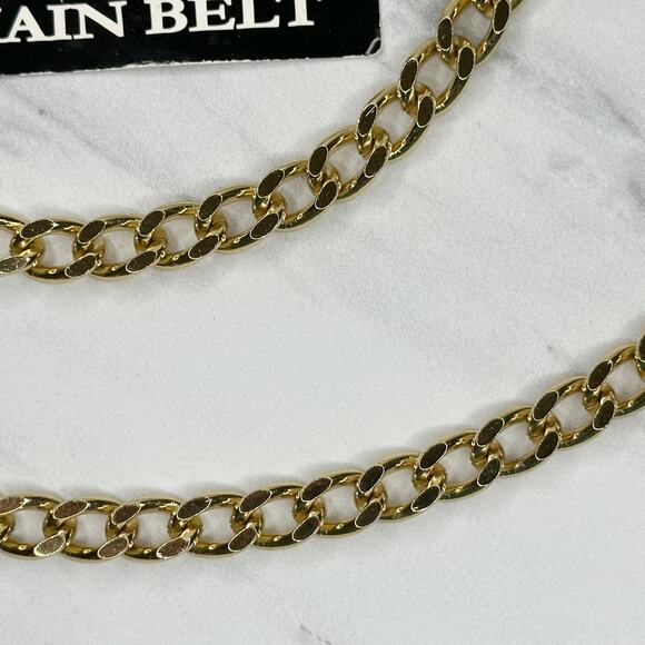 Zenith Angel Gold Tone Chain Belt Y2K Festival NWT Medium (M) ✨ - Picture 3 of 13
